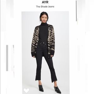 AYR The Shade Black Denim Jeans 26 Step Hem Ankle